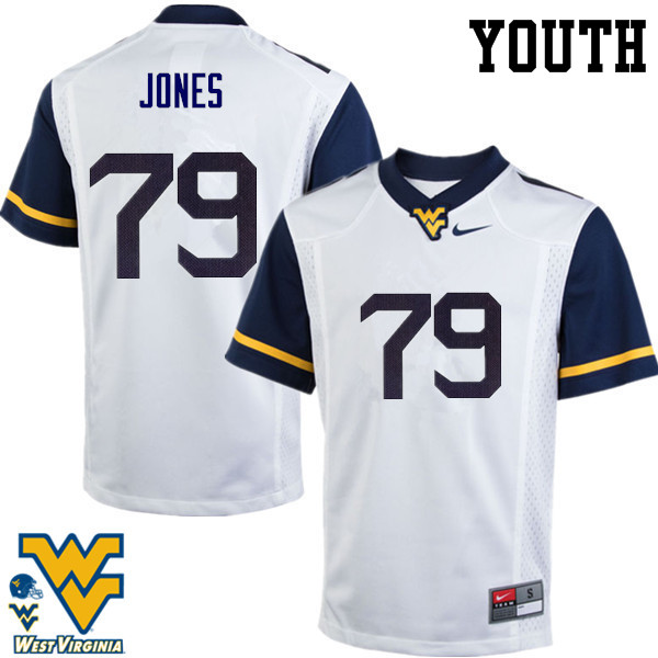 Youth #79 Matt Jones West Virginia Mountaineers College Football Jerseys-White - Click Image to Close